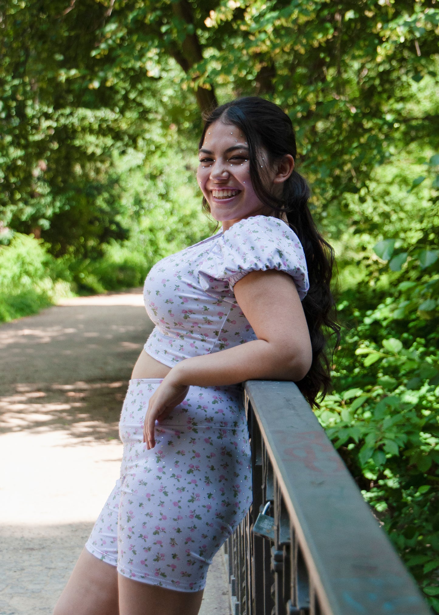 The Glamour Rose Running Top