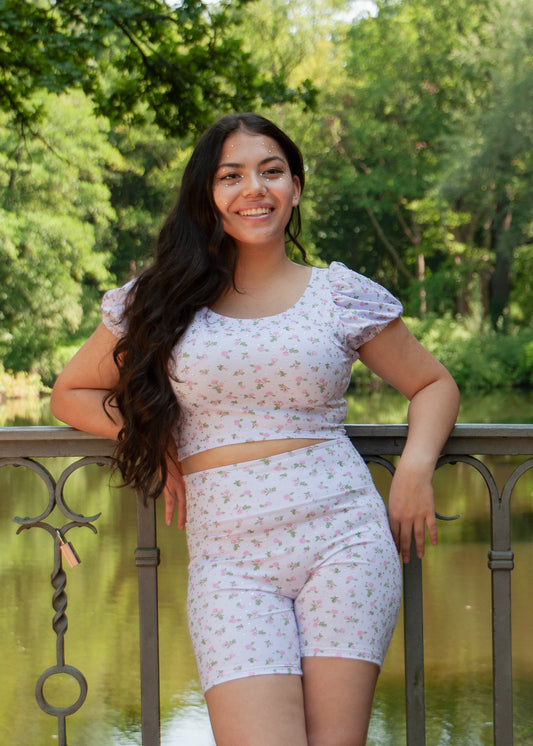 The Glamour Rose Running Top